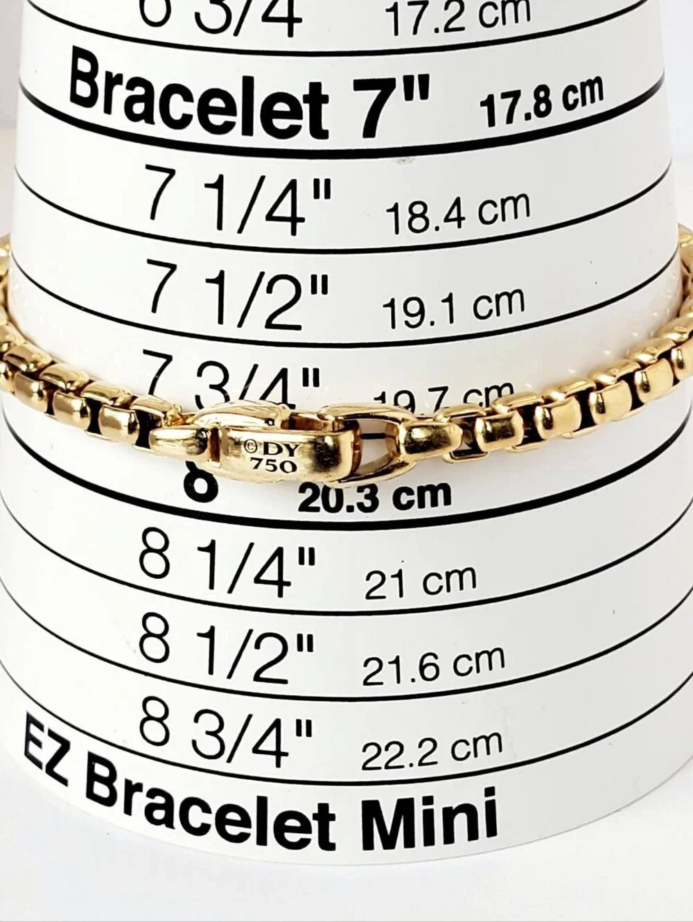 David Yurman 5mm 18k Gold Box Chain Bracelet